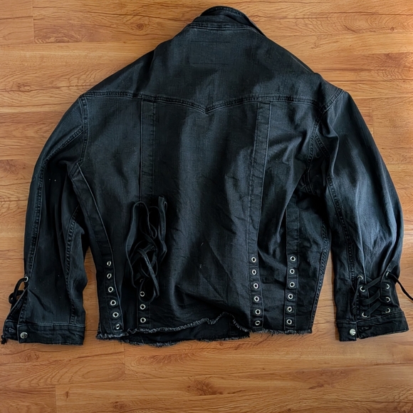 Alexander McQueen Black Lightweight Denim Jacket - Picture 5 of 6
